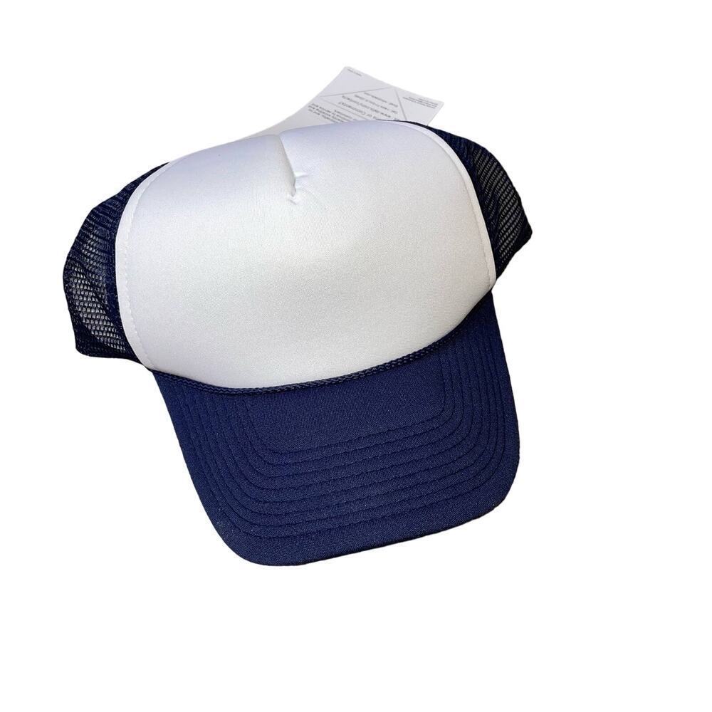 trucker hat netted back adjustable baseball cap Navy/white crafters special NEW